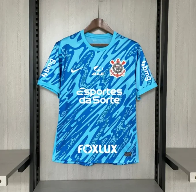 24/25 Corinthians Blue Soccer Jersey + All sponsors