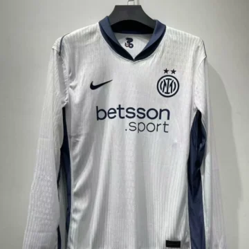24/25 Inter Milan White Long Sleeve Soccer Jersey Away